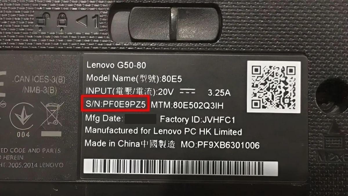 Mỗi serial number là duy nhất, gắn liền với từng thiết bị