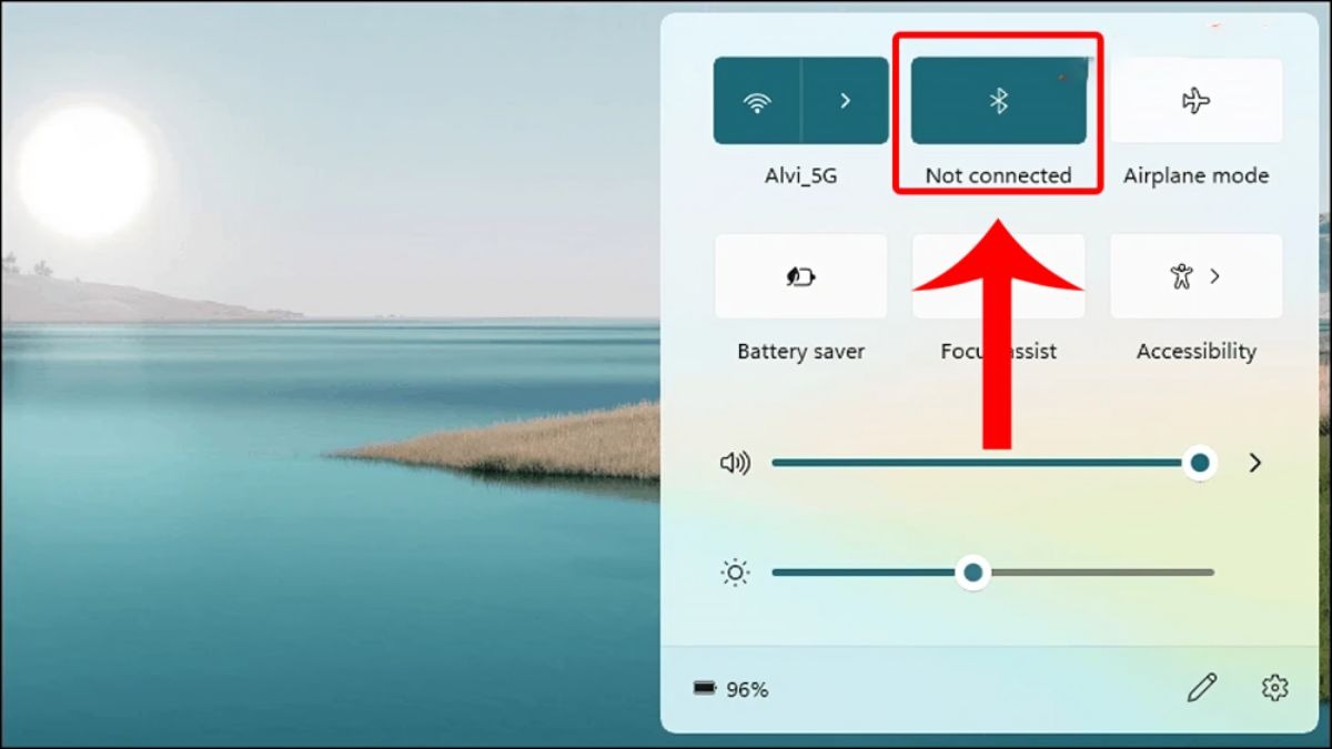 Tìm và chọn biểu tượng Bluetooth.