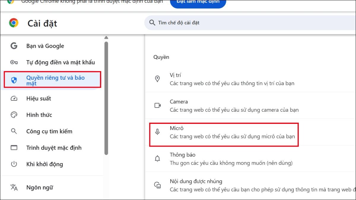 Đối với Google Chrome