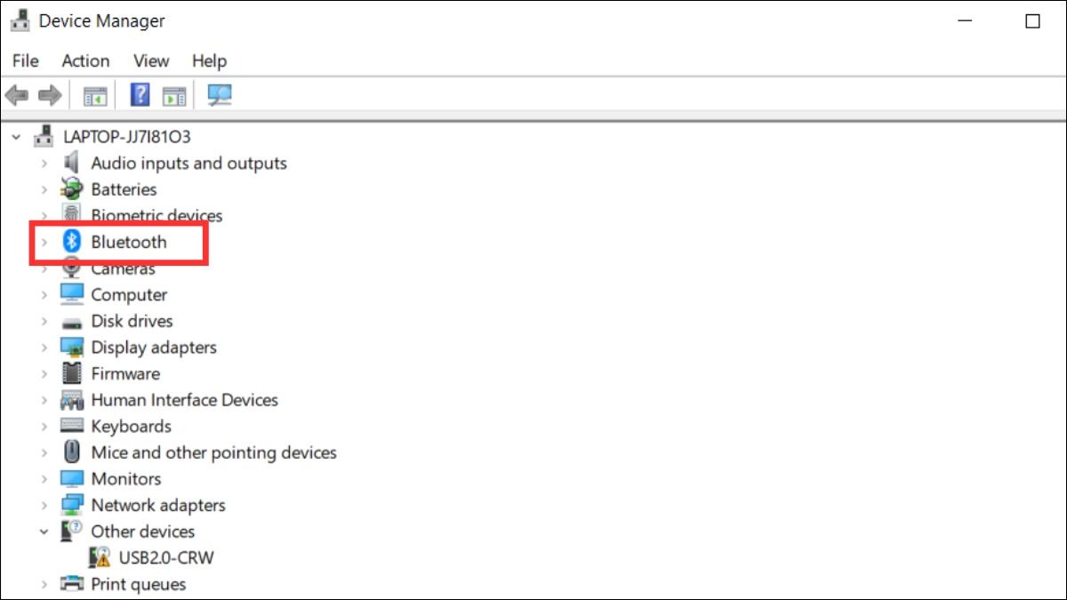 Kiểm tra trong Device Manager.