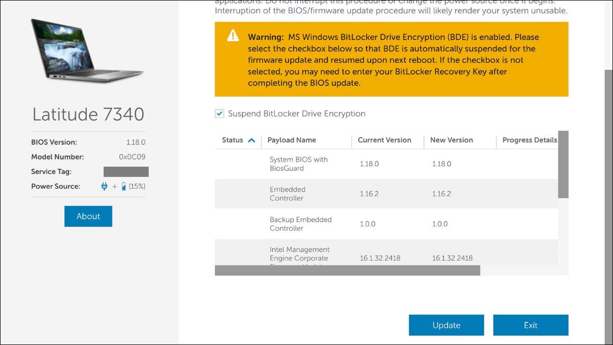 Cập nhật bằng Standalone BIOS Update Utility
