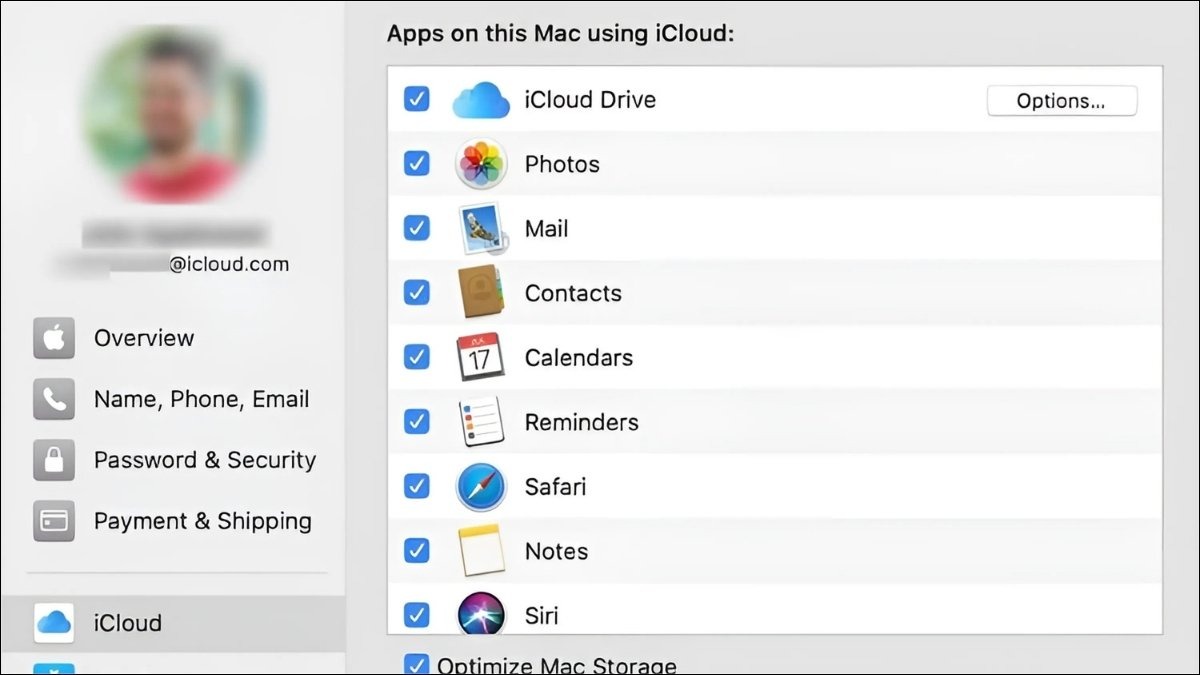 Trên MacBook: Vào System Preferences > Apple ID > iCloud