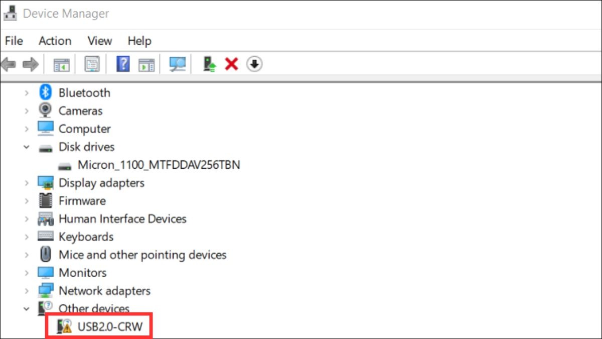 Kiểm tra Device Manager.