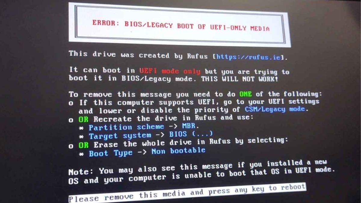 Lỗi BIOS/UEFI