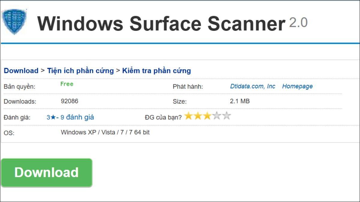 Sử dụng Windows Surface Scanner 2.0