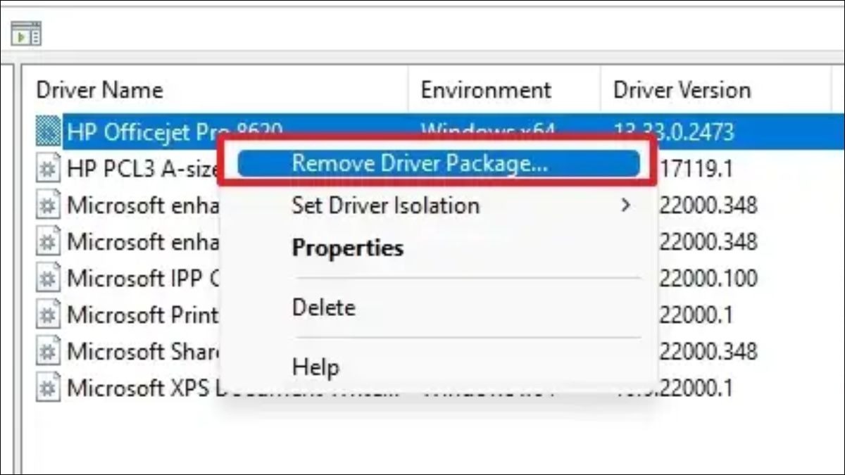 Gỡ cài đặt driver hiện tại và cài đặt lại.