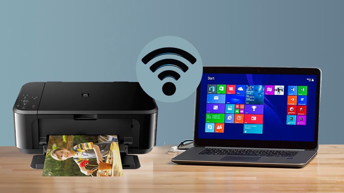 Đảm bảo máy in và laptop đã kết nối cùng một mạng WiFi.