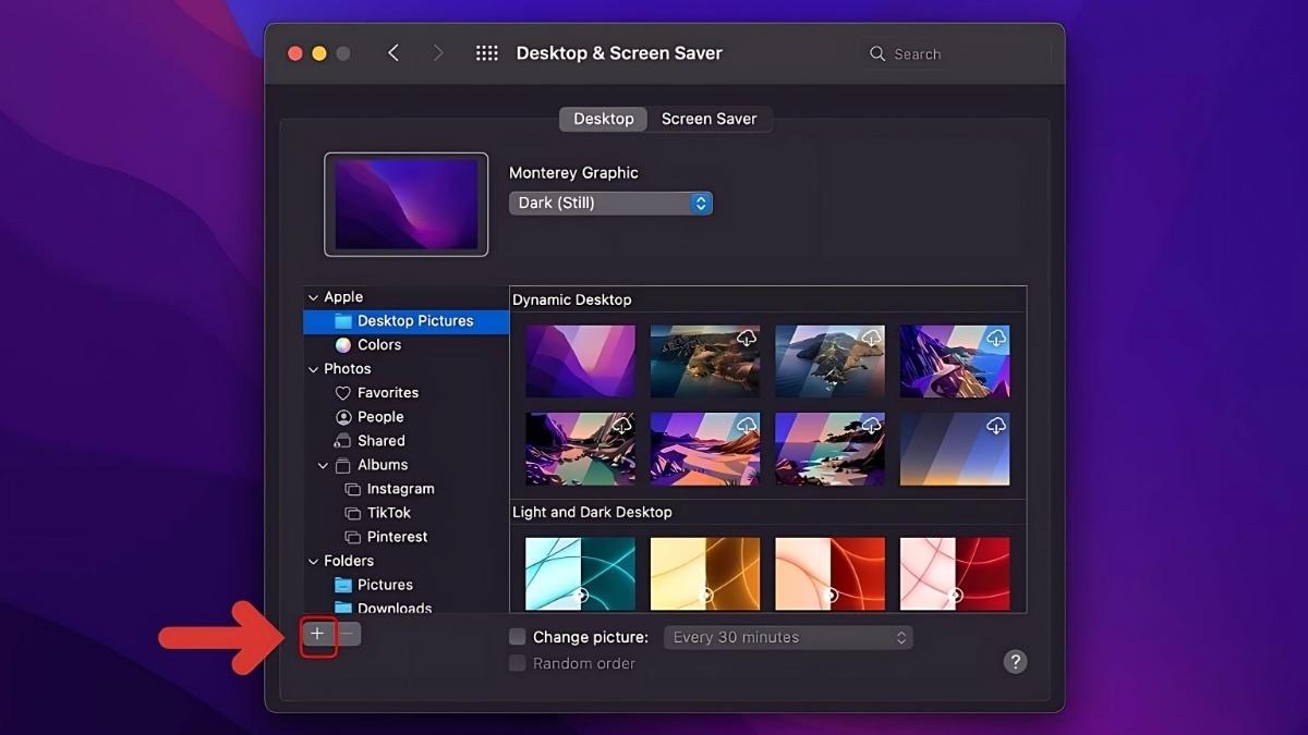Kéo và thả hình ảnh bạn muốn sử dụng vào khu vực hiển thị hình nền
