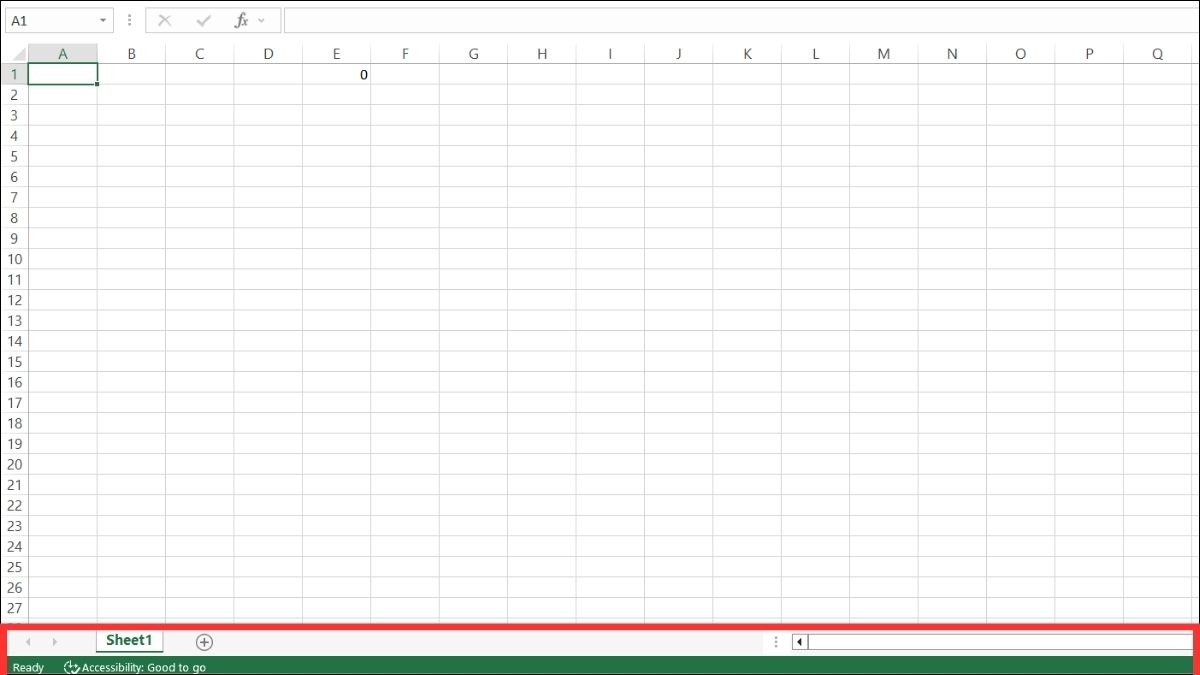 Nằm ở phía dưới cùng của cửa sổ Excel, hiển thị thông tin về trạng thái hiện tại của Excel.