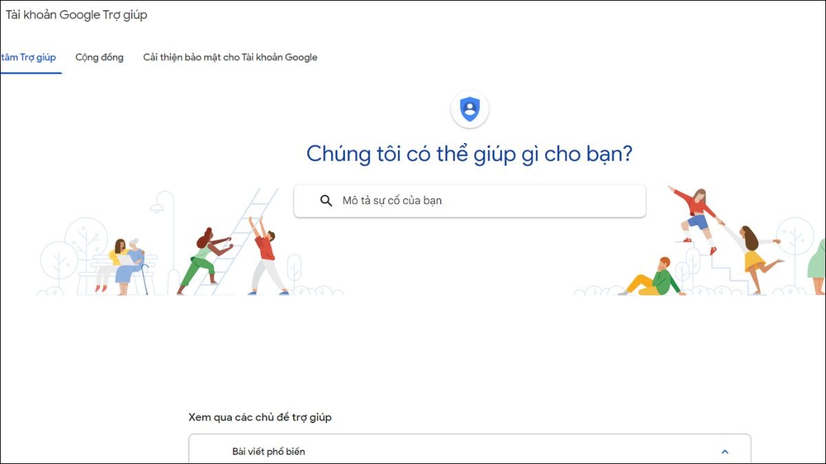 Truy cập trang hỗ trợ của Google Account.