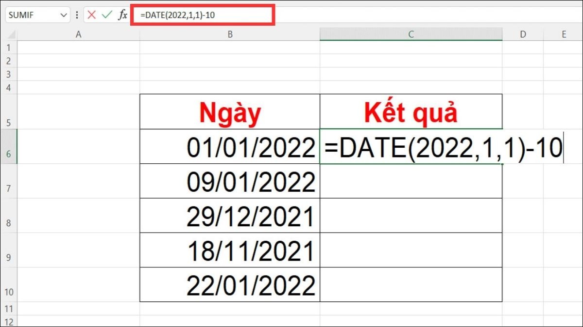 Tạo một ngày từ năm, tháng và ngày.