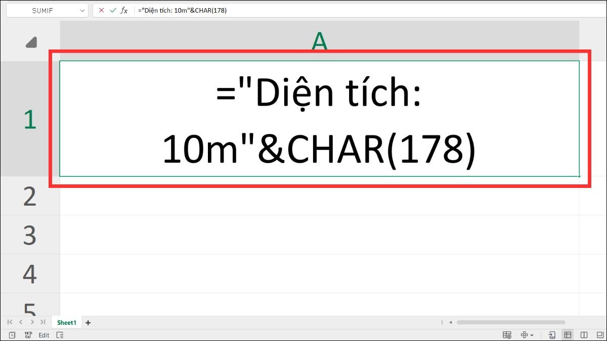 Chọn ô bạn muốn nhập dữ liệu, sau đó nhập công thức.