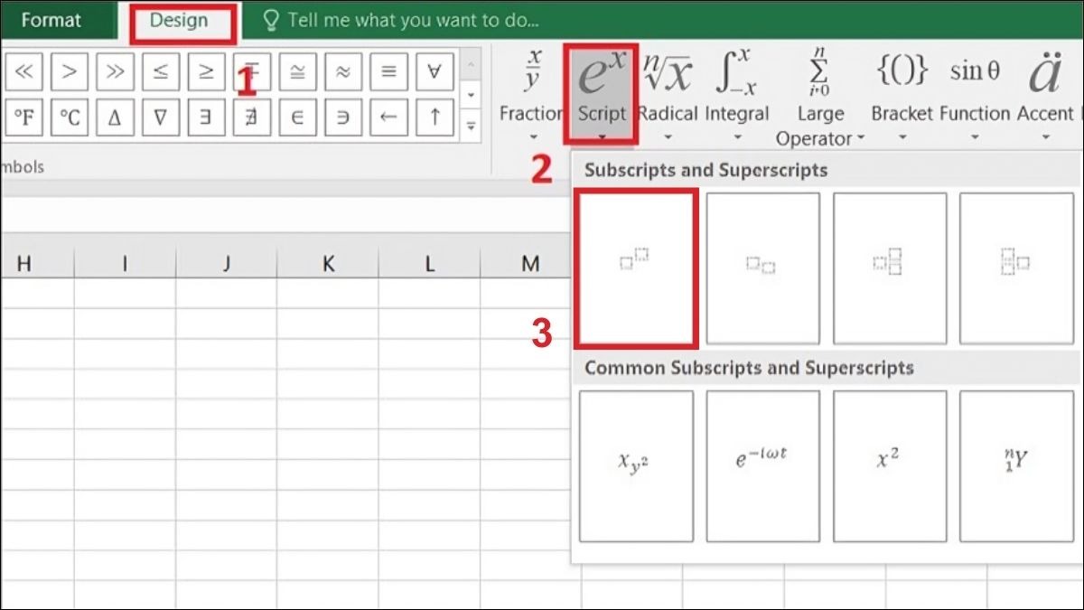 Chọn kiểu chỉ số trên (Superscript) muốn sử dụng.