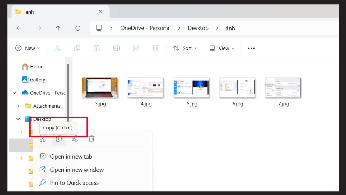 Click phải vào file ảnh trong File Explorer