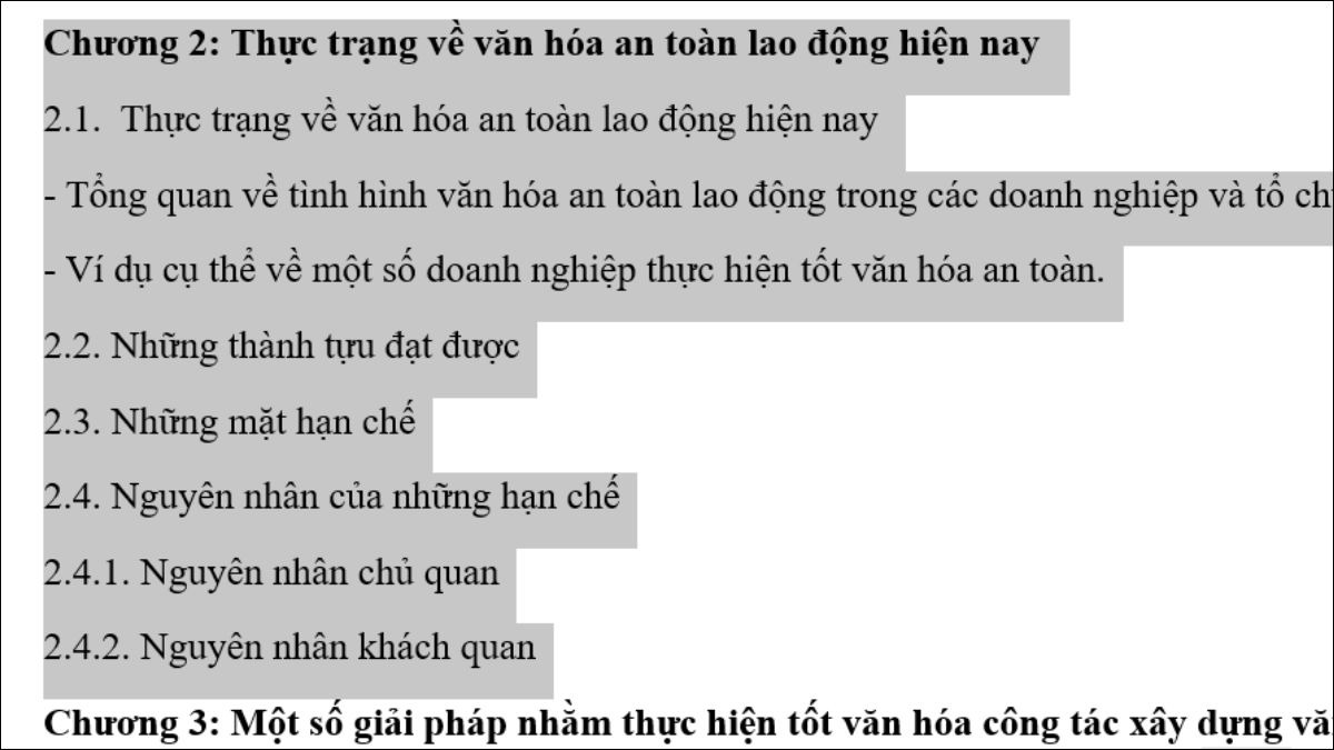 Bôi đen toàn bộ đoạn văn bản hoặc trang muốn di chuyển