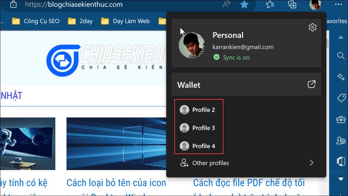 Tạo người dùng mới (profile)