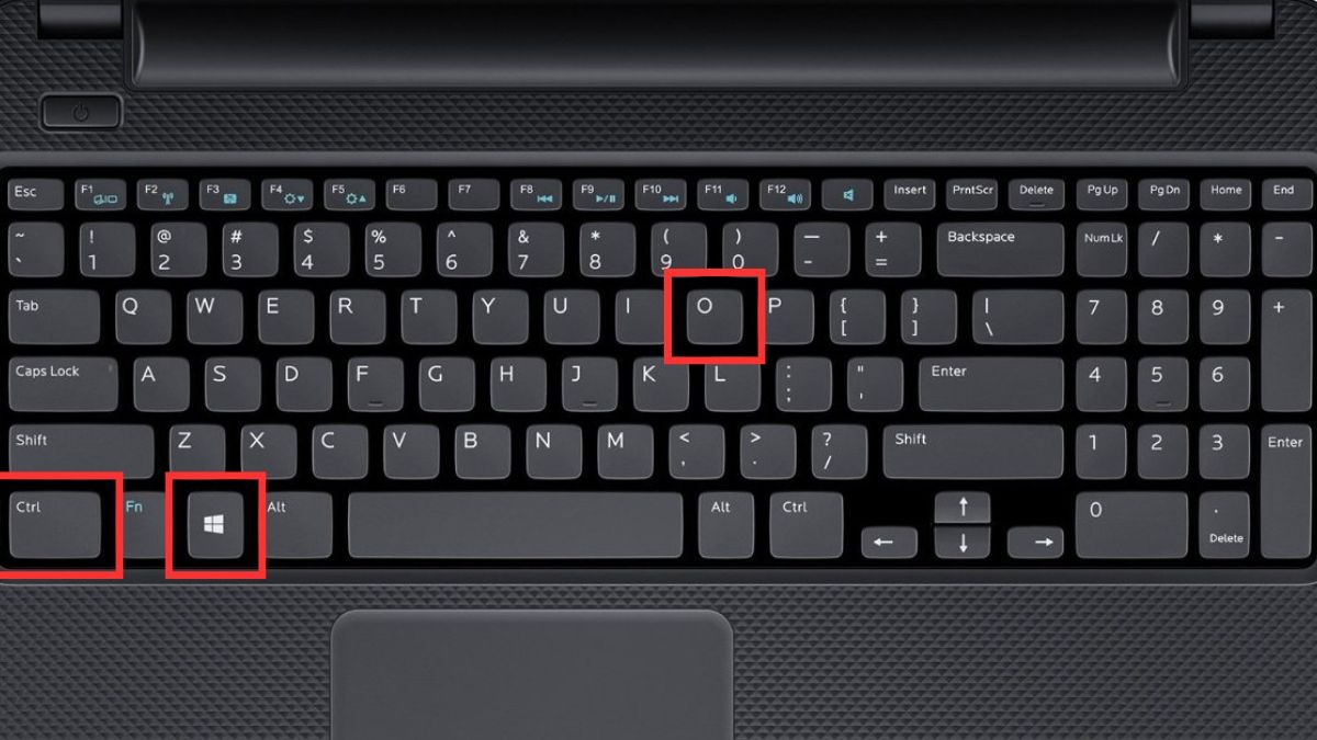 Mở bàn phím ảo bằng cách nhấn tổ hợp phím Windows + Ctrl + O.