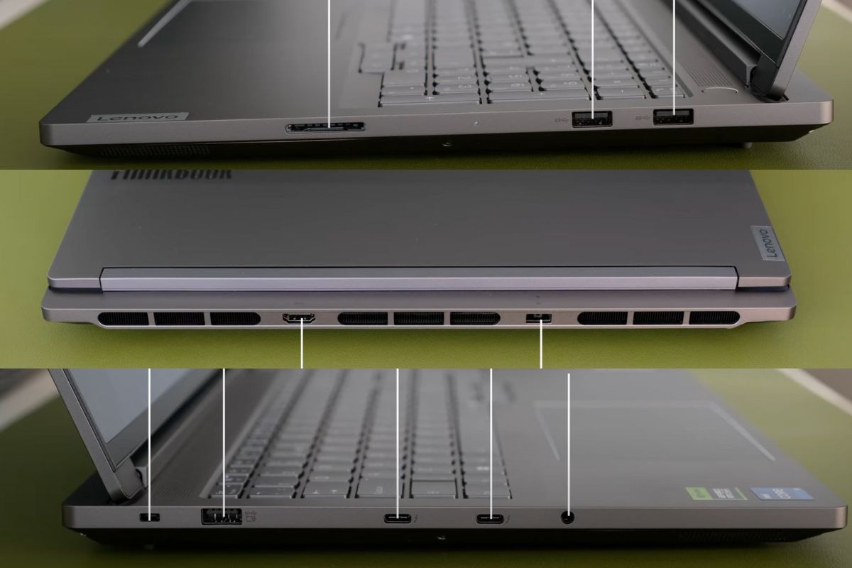 Lenovo ThinkBook 16P G5 được trang bị đa dạng các cổng kết nối