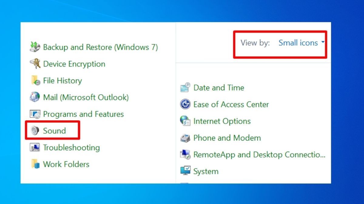Bạn chọn vào Sound