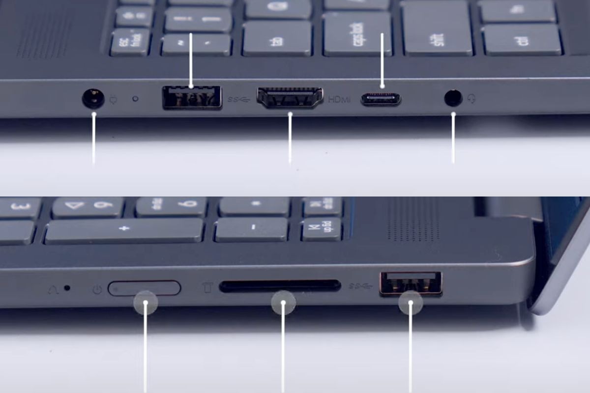 Lenovo Ideapad Slim 3 được trang bị đầy đủ các cổng kết nối