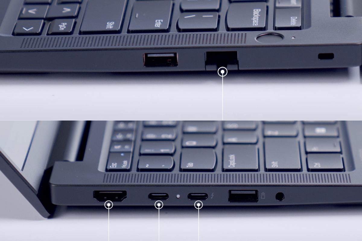 Lenovo ThinkPad E14 Gen 7 được trang bị đầy đủ các cổng kết nối hiện đại