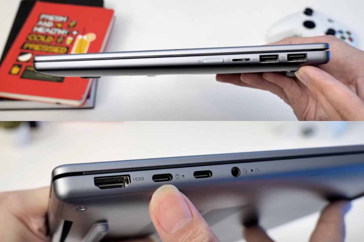 Lenovo IdeaPad Slim 5 14IAH10 được trang bị đầy đủ các cổng kết nối thông dụng