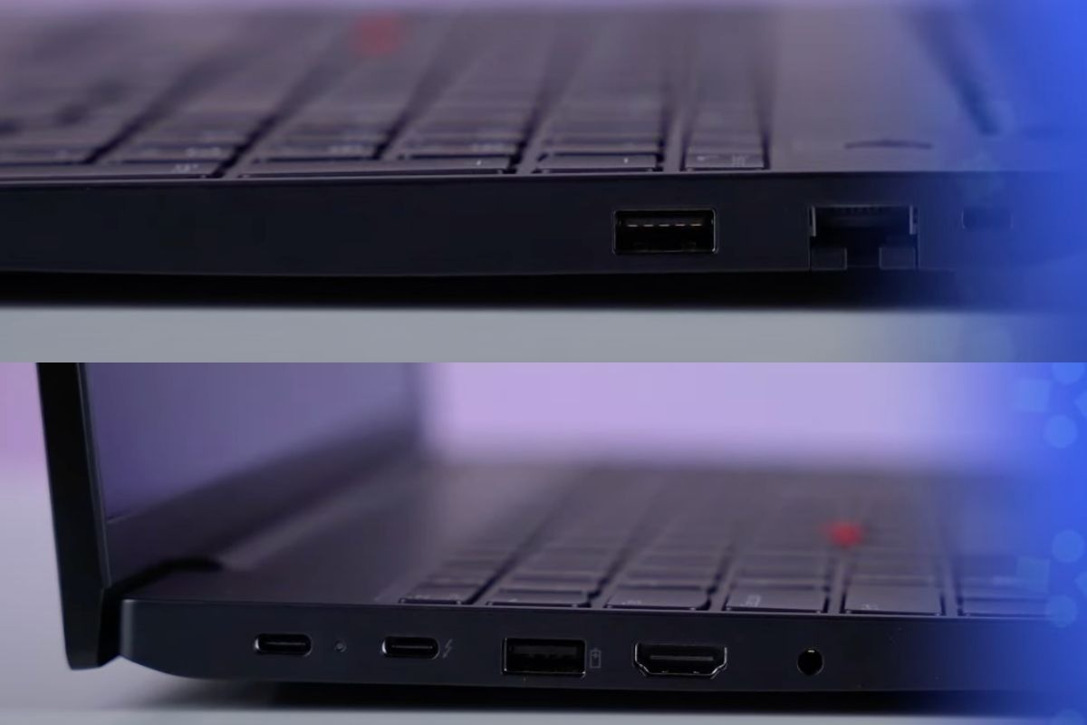 Lenovo ThinkPad E16 Gen 3 sở hữu đầy đủ các cổng kết nối cơ bản