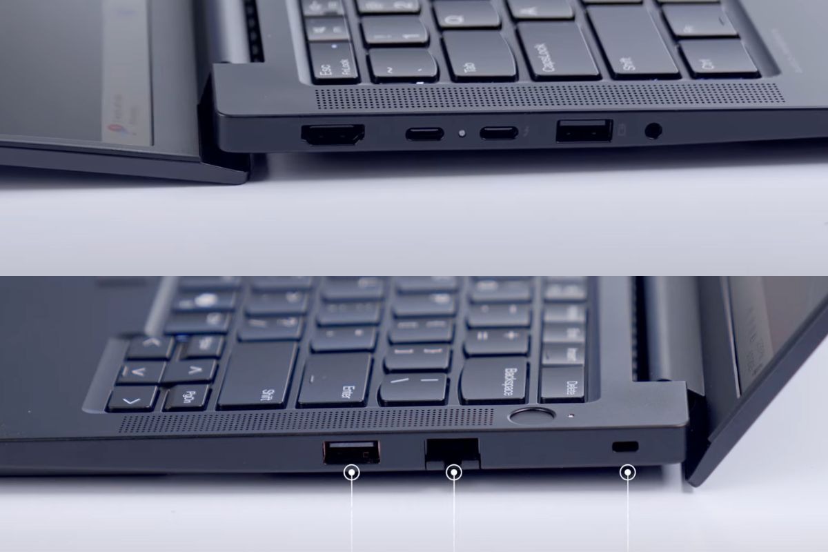 Lenovo ThinkPad E14 Gen 7 sở hữu đầy đủ các cổng kết nối cơ bản