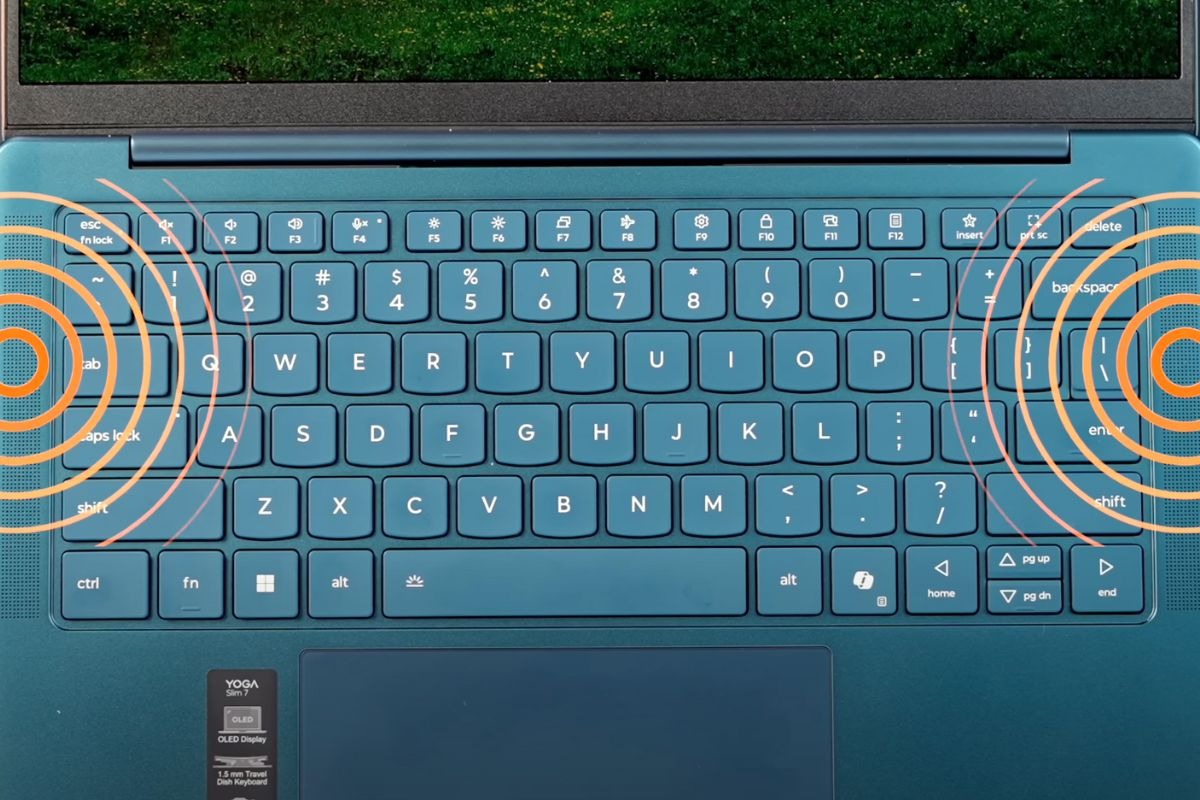 Trải nghiệm bàn phím và touchpad trên Lenovo Yoga Slim 7 14AKP10