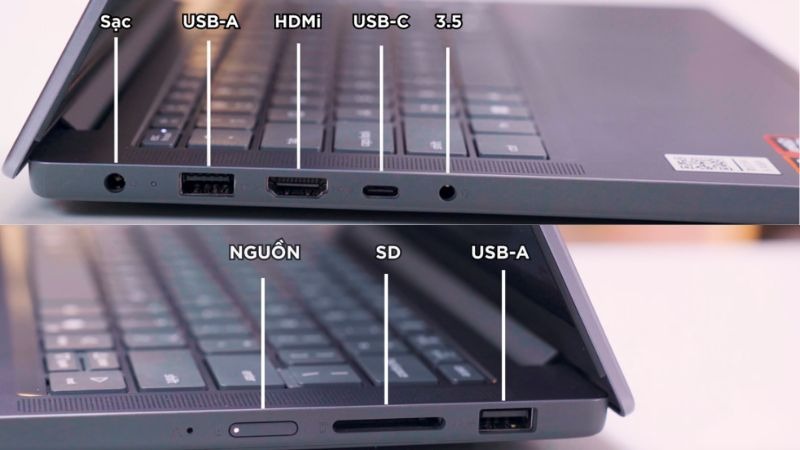Lenovo Xiaoxin 14c 2025 tích hợp đầy đủ cổng kết nối