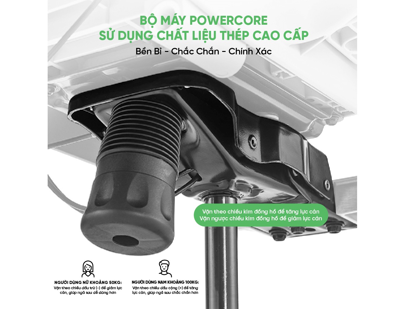 Ghế Công Thái Học Upgen Nexus - Bộ máy Powercore, chính xác & bền bỉ