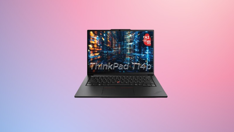 Lenovo ThinkPad T14P AI 2025 có webcam sắc nét, chân thực