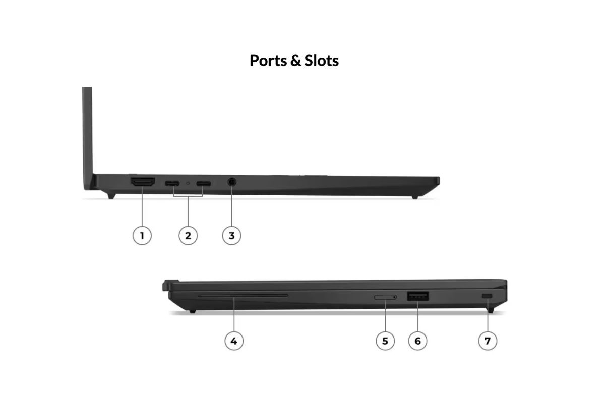 ThinkPad X13 Gen 6 được trang bị hệ thống kết nối đầy đủ