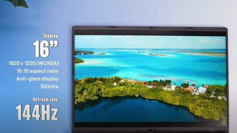 Màn hình ASUS Gaming V16 V3607VU-RP192W hiển thị chân thực, có tốc độ quét mượt mà