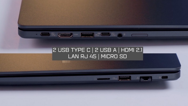 Asus ExpertBook B3405CCA-LY0077W trang bị đầy đủ cổng kết nối