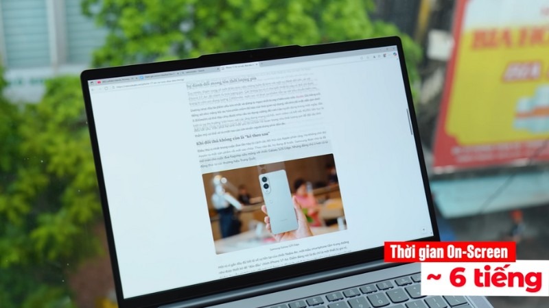 Lenovo IdeaPad Slim 5 14IAH10 83NC001WVN có thời gian hoạt động đến 6 tiếng