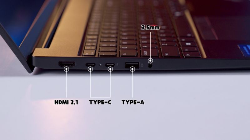 Lenovo ThinkPad E16 Gen 3 21SR002HVA đầy đủ cổng kết nối tiện dụng