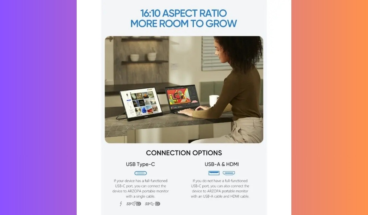 Màn hình di động ARZOPA Z1RC 16 inch 60Hz 2.5K