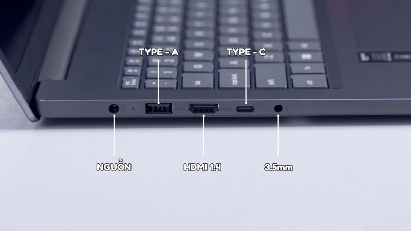 Lenovo IdeaPad Slim 3 14ARP10 83K6000BVN tích hợp đầy đủ cổng kết nối
