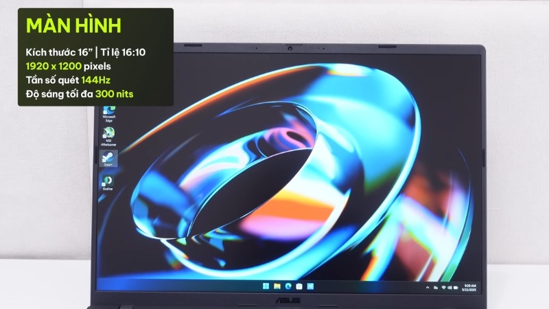 Trải nghiệm thị giác rộng rãi trên màn hình 16 inch - ASUS Gaming V16 V3607VU-RP216W