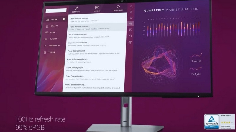 Dell Pro Plus 4K P2725QE trải nghiệm mượt mà vượt trội với tần số quét 100Hz