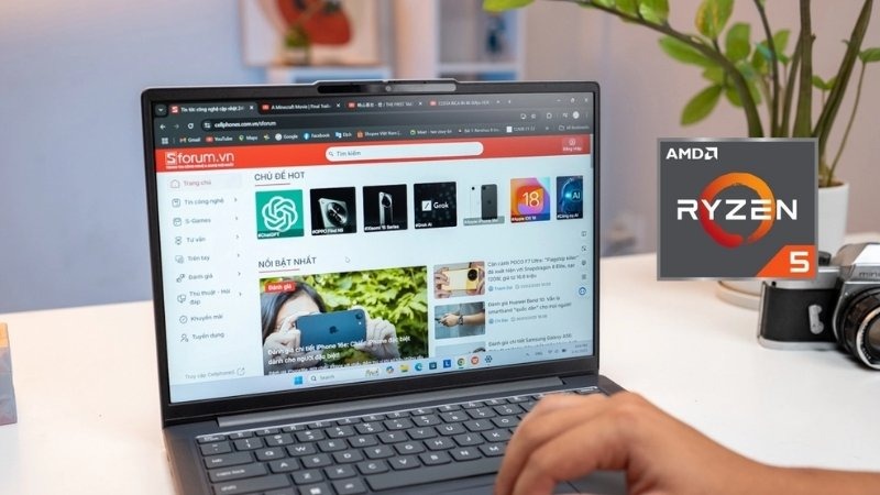 Lenovo IdeaPad Slim 3 14ARP10 83K6005UVN có hiệu năng mạnh mẽ với Ryzen 5 7535HS