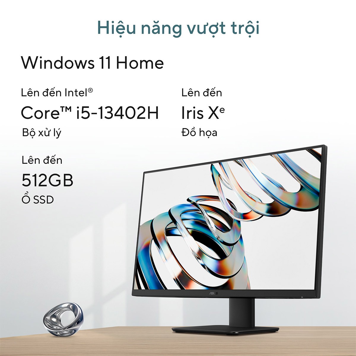 ASUS AIO V440 sở hữu cấu hình mạnh với vi xử lý lên đến Intel Core i5-13402H, đáp ứng tốt nhu cầu sử dụng của hầu hết người dùng