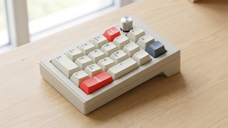 Cầm nắm chắc tay với khung nhôm CNC, nhẹ 0.3kg dễ dàng mang theo - Bàn Phím Cơ Numpad Cidoo V21