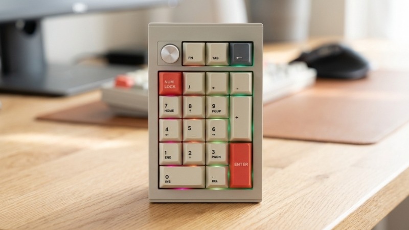 Trải nghiệm gõ phím êm ái cùng Switch Cidoo Matt Grey Hotswap - Bàn Phím Cơ Numpad Cidoo V21