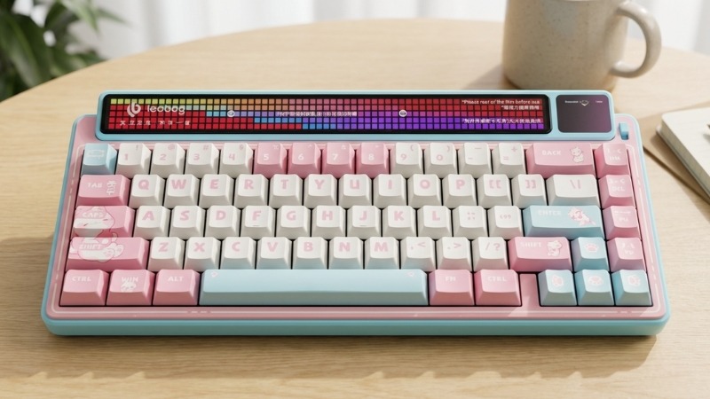 Pin 8000mAh cho thời gian sử dụng dài, không lo hết năng lượng - Bàn Phím Cơ Leobog AMG65