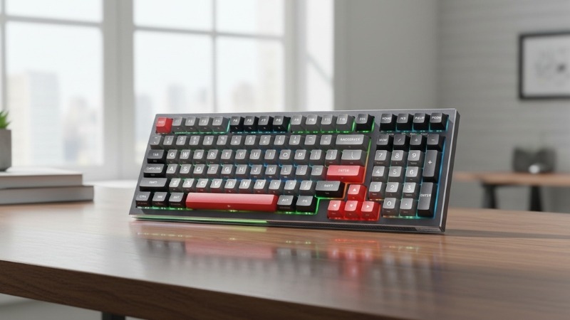 Kết nối 3 chế độ Bluetooth/Wireless/Type C, làm việc không giới hạn - Bàn phím cơ Lingbao K98