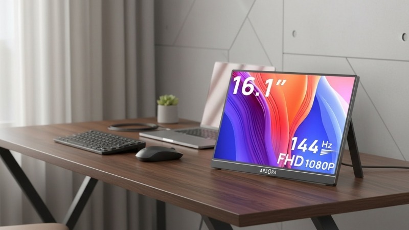Màn hình di động ARZOPA Z1FC 16.1 inch 144Hz - Top 6 màn di động đa năng cho laptop đáng mua 2026