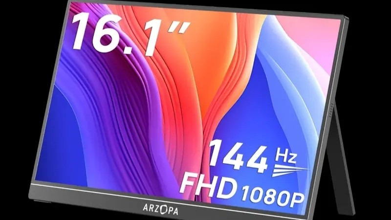 Thiết kế màn hình di động ARZOPA Z1FC mỏng nhẹ, dễ mang theo