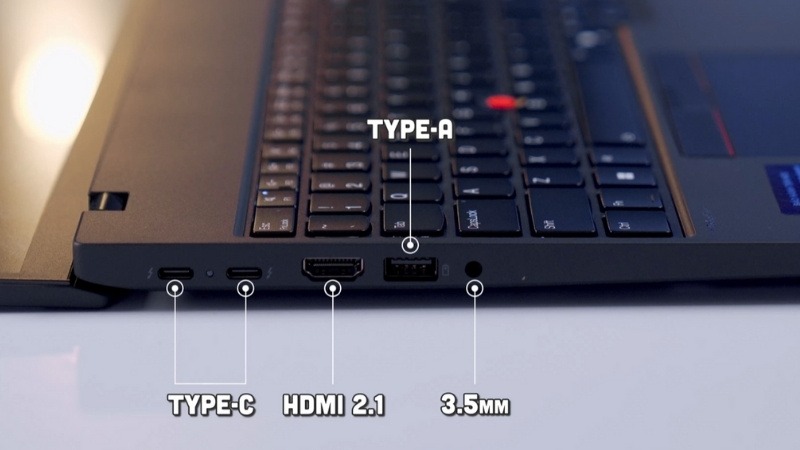 Cổng kết nối trên laptop Lenovo ThinkPad P16s Gen 4 21QV005AVN